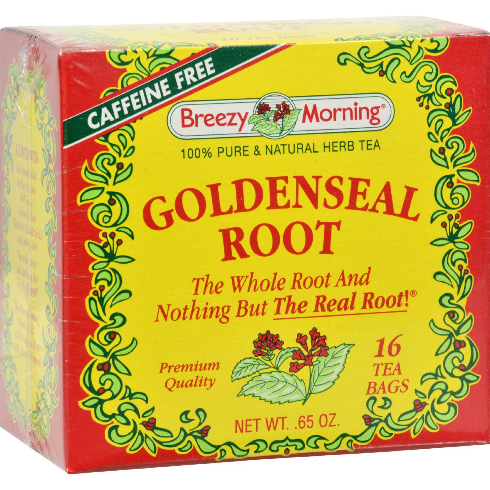 Breezy Morning Teas Goldenseal Root Caffeine Free 16 Bags