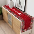 thumbnail image 4 of Red Christmas Table Runner 36 Inches Long Farmhouse Dress Scarves, Xmas Tree Snowflake Poinsettia Dining Tablerunner for Coffee Table/Kitchen Island/Party Décor, Small 13" x 36", 4 of 8
