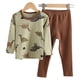 thumbnail image 1 of Trajes infantiles de cuello redondo para niños y niñas, pijamas infantiles cálidos para el invierno, 1 of 5