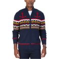thumbnail image 1 of Nautica Mens Anchor Fair Isle Cardigan Sweater, Blue, Small, 1 of 1