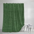 thumbnail image 4 of Shower Curtains for Bathroom-72"x72",Farm Dark Green Burlap Linen Waterproof Bath Curtain Grommet Shower Curtain Set with Hooks, 4 of 9