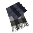 thumbnail image 2 of Long Scarf for Men Cold Weather Shawls Mens Trendy Vintage Plaid Printed Tassels Thermal Warm Fall Winter Scarves, 2 of 2