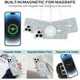 thumbnail image 6 of Daxi for iPhone 14 Pro max case, clear magnetic ultra-thin glitter women's girly soft case-White, 6 of 8