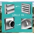 thumbnail image 3 of Grille de Ventilation en Acier Inoxydable - Résistante aux Intempéries avec Rabats à Fermeture Automatique pour Éviter les Reflux - Parfaite pour Sécheuse, Hottes de Cuisine, Ventilation, 3 of 5
