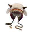 thumbnail image 4 of Gorro de invierno para mujer, bonito, cómodo, moderno, resistente al viento, cálido, con protección para las orejas. Beige claro, 4 of 9