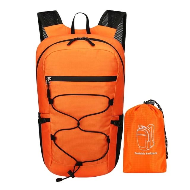 JFHHQ Lightweight Packable Sports Backpack for Everyday Commute Outdoor Travel and Use with Durable Large Capacity Design Orange
