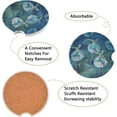 thumbnail image 2 of Coolnut 2 Pack 2.5 inch Car Coasters for Drinks Absorbent, Swan Lake Ballet Oil Painting Ceramic Car Cup Holder Coaster for Your Car with Fingertip Grip Home Decor, 2 of 6
