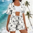 thumbnail image 2 of Daiosportswear Ensemble pour Femmes, Ensemble T-Shirt à Imprimé et Short, Ensemble 2 Pcs pour Femmes Blanc-R L(L), 2 of 6