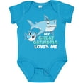 thumbnail image 3 of Inktastic My Great Grandma Loves Me with Cute Sharks Boys or Girls Baby Bodysuit, 3 of 5