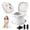 White, variant on Soluxeo Portable Potty for Toddlers Travel, Foldable Travel Training Toilet Seat with Storage Bag & 15 Garbage Bag, Fit Indoor/Outdoor, Pink