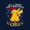 thumbnail image 2 of All I Want For Christmas Is Chu Pikachu Knit Pattern Women's T-Shirt, 2 of 3