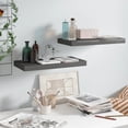 thumbnail image 2 of Estantes Flotantes de Pared Casafoyer en MDF Gris Alto Brillo 2 piezas, 2 of 4