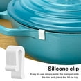 thumbnail image 4 of sunsanly 4/6/8/12Pcs Dutch Oven Lid Protector Clips Silicone Cutlery Protection Clip Stackable Easy to Clean Cookware Bumpers for Pots U-Shaped Design Food-Grade Cooking Utensil Accessory, 4 of 8
