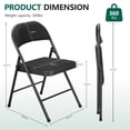 thumbnail image 2 of HOUSNIFLEX 4-Pack Fabric Folding Chairs, Padded Seat & Back, Heavy Duty Metal Frame, Portable Foldable Chairs for Home, Party & Events, Black, 2 of 9