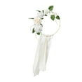 thumbnail image 3 of Guirnalda de flores artificiales de bienvenida con encaje para decoración de bodas. Blanco, 3 of 9