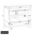 thumbnail image 5 of Euroco 36" Bathroom Vanity with Ceramic Sink, Multi-Size Drawers, Cabinet Storage & Iron Hardware, Freestanding Design, 5 of 9