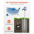 thumbnail image 2 of VEVOR Frost Proof Yard Hydrant 63'' Length 36" Bury Depth Heavy-Duty Cast Iron, 2 of 9