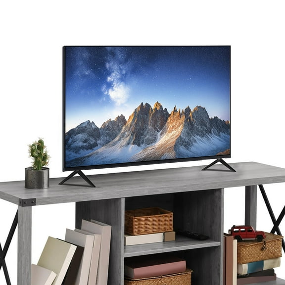 BESTONZON 1 Pair Tall Tv Stand Black Plastic Enhanced Viewing Experience For Home Theater