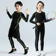 thumbnail image 2 of Ropa ajustada para niños Ropa de entrenamiento Ropa de secado rápido para niños Ropa de fitness Otoño e invierno Baloncesto Fútbol Traje de baño Traje deportivo, 2 of 5