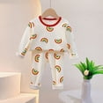 thumbnail image 2 of Wenfanal Kids Toddler Boy Pajamas Pj Set Baby Boys Girls Pajama Sets Girls Comfortable Breathable Long Sleeved Home Clothes Cute Pattern Homewear Set Size 12-18 Months,Watermelon Red, 2 of 4