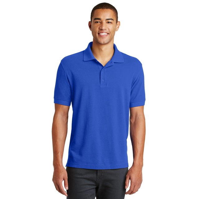 Eddie Bauer Polo de piqué de algodón (EB100) Azul brillante, M eddie bauer 1062213