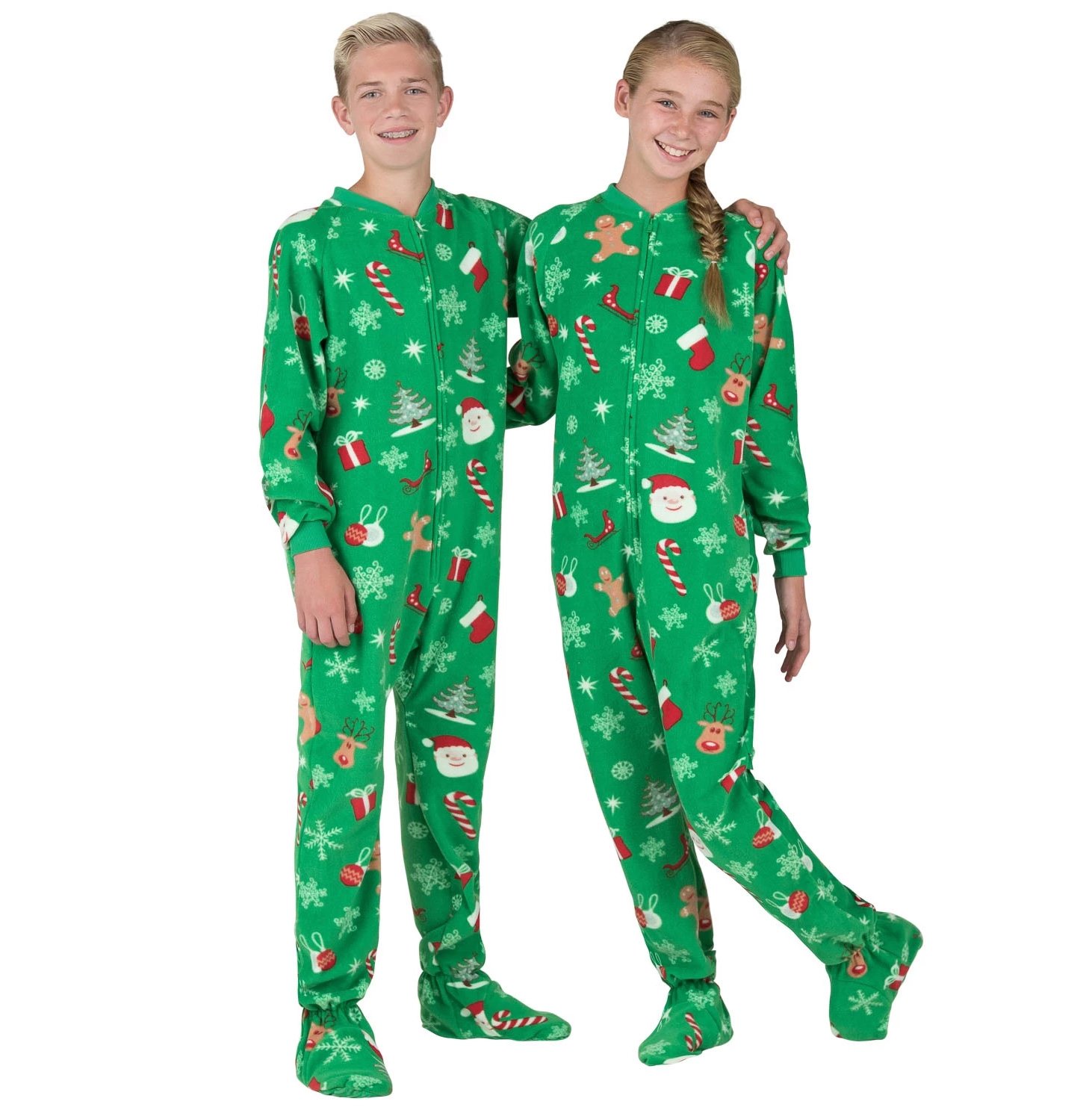 Footed Pajamas - Family Matching Green Christmas One Pieces for Boys, Girls, Men, Women and Pets - Pet - XLarge (Fits Up to 75 lbs) - image 4 of 7
