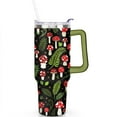 thumbnail image 2 of 40 Oz Mushroom Forest Tumbler with Handle and Straw,Double Wall Vacuum Reusable Stainless Steel Water Bottle Leak Proof Insulated Travel Mug Iced Coffee Cup, for Iced or Cold Beverages, 2 of 7