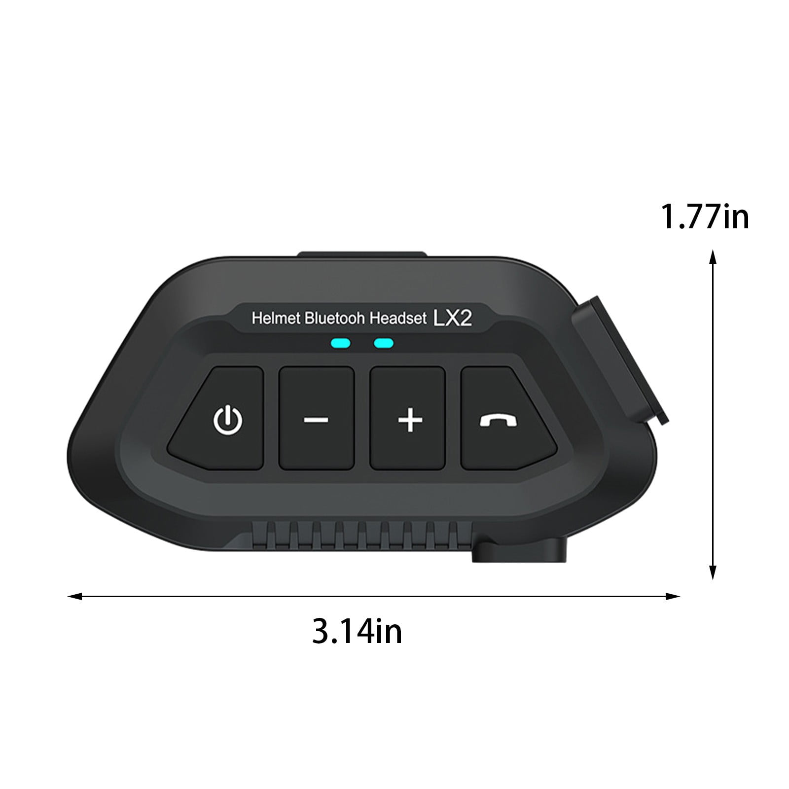 Giunmcul Motorcycle Helmet Bluetooth Headset Bluetooth 5.0 Wireless Intercom Speaker Noise Reduction Auto Answer Long Battery Life Type C Charging IPX6 1 Set