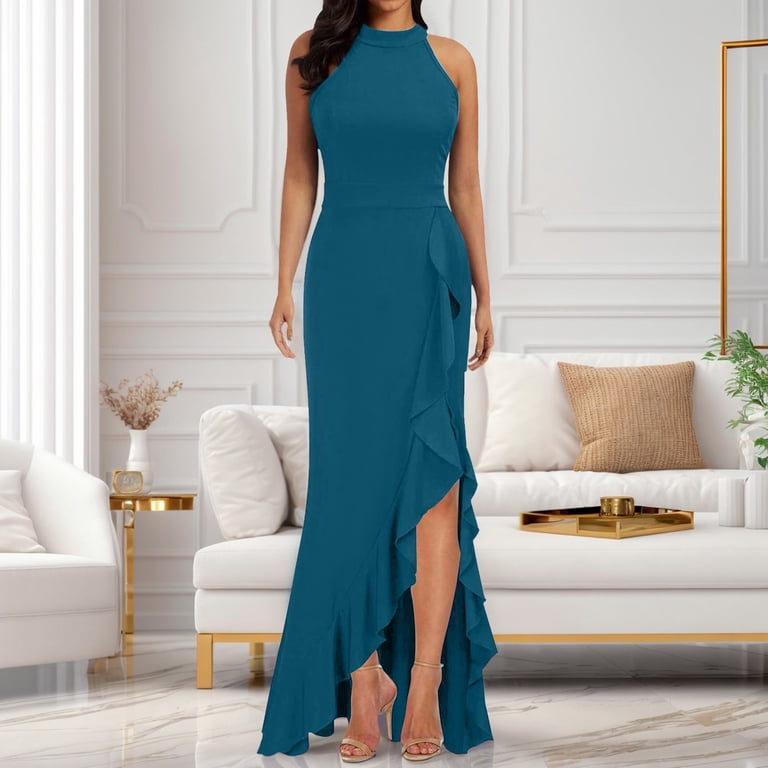 knee length dresses for ladies Leset Lauren Sleeveless Turtleneck Maxi Dress main image 0