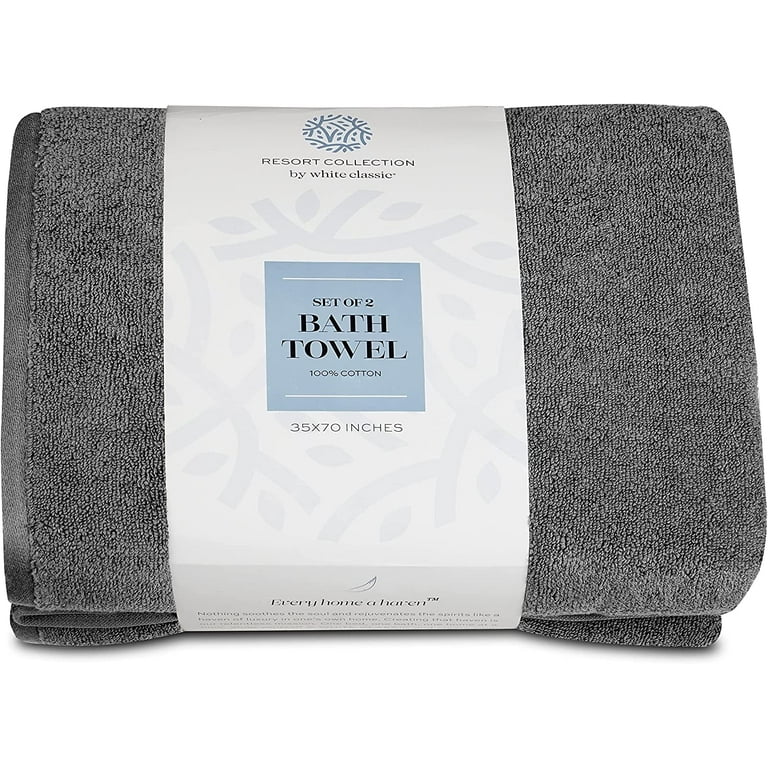 Resort Collection Soft Bath Sheet Towels | 35x70 Oversize Large Luxury  Hotel Plush & Absorbent Cotton Bath Sheet [2 Pack, Blue]