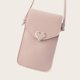thumbnail image 4 of Bolso bandolera de cuero para mujer con pantalla táctil (rosa claro) Tmvgtek Para estrenar, 4 of 8