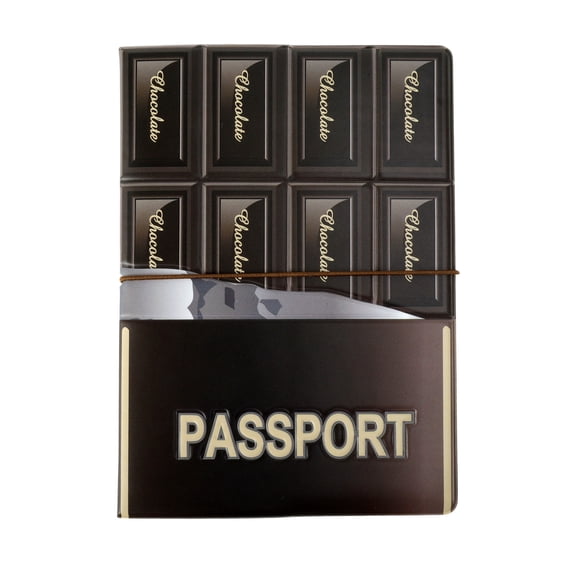 Unique Bargains 1 Pc Passport Holder Durable Chocolate Document Holder for Travel Brown