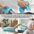 thumbnail image 5 of PurpleEssences 8 Pack Cotton Waffle 15X25 Inch Solid Kitchen Towels, Aqua Blue , Soft and Absorbent Dish towels For Kitchen Decor and Accessories, 5 of 6