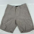 thumbnail image 3 of The Men's Store at Major Dept Store Linen Micro-Houndstooth Sport Shorts Tan-32, 3 of 6