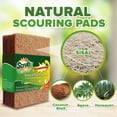 Natural Scouring Pads (12 Pack) Eco Friendly Scrubbing Pads for