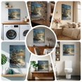 thumbnail image 6 of Ships Next Day Canvas Wall Art 12"x12", Coastal Christmas Tree Wood Framed Canvas Print Painting, Xmas Tree Beach Nautical Ready to Hang Small Picture Wall Decor for Home Kitchen Dining Room Office, 6 of 9