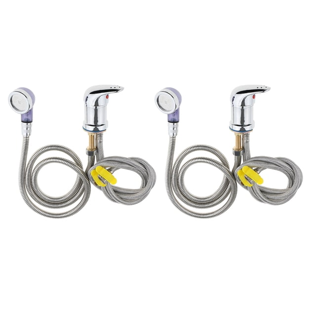 2x Hot Cold Salon Bowl Piezas Unidades de retrolavado 80cm Sunnimix grifo del tazón de champú