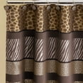 thumbnail image 3 of Sweet Home Collection Safari Stripes Fabric Bathroom Shower Curtain, 3 of 3