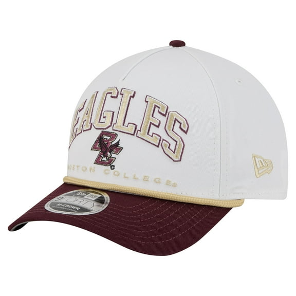 Men's New Era White/Maroon Boston College Eagles Arch Two-Tone Rope 9FORTY A-Frame M-Crown Adjustable Hat