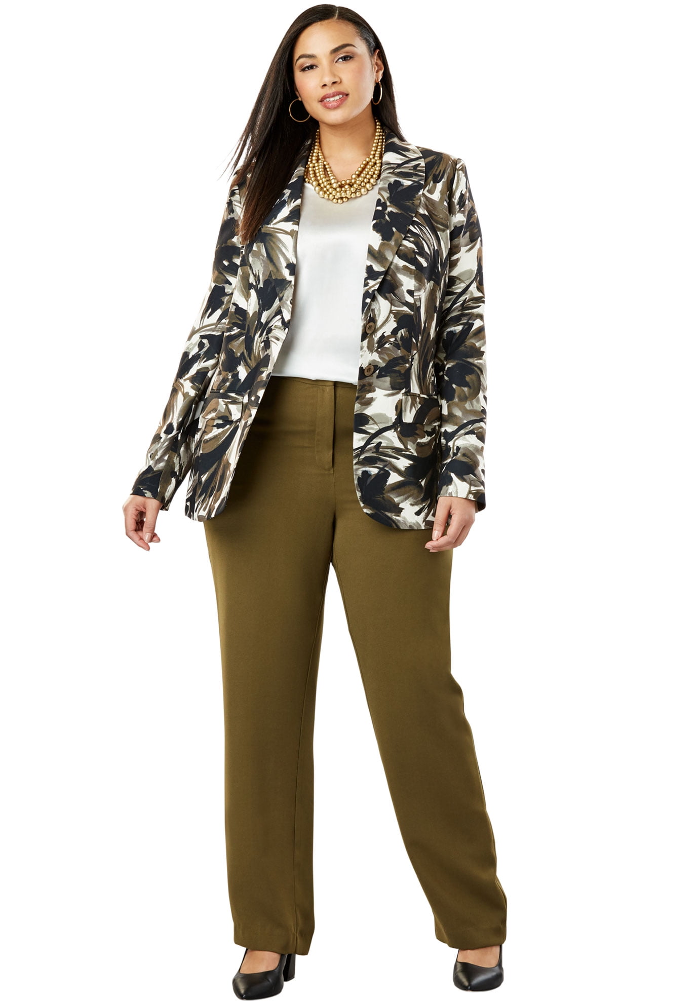 tall plus size pant suits
