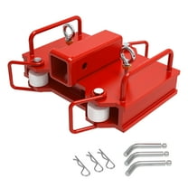 RVNI Tractor Attachments 2'' Forklift Trailer Hitch Receiver Tow Hitch for Dual Pallet Fork 7000lbs