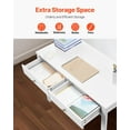 thumbnail image 6 of Kids Study Desk with Drawers, Modern White MDF Writing Table for Bedroom, Home Office Organization Storage Solution, 6 of 11