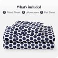 thumbnail image 4 of Bare Home Ultra-Soft Sheet Set - Premium 1800 Collection - Deep Pockets - 4-Pieces - King, Pennytile - White/Midnight, 4 of 5