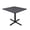 Grey / Black, variant on Romig Pillar 48 in. Large Square X-Base Breakroom Table- Maple Top, Grey Legs