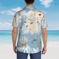 thumbnail image 6 of Bixox Men's Hawaiian Shirts Men's Animals Travel World Map Print Short-Sleeve Shirt-XX-Large, 6 of 8