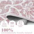thumbnail image 5 of Lahome Decor 3'x5' Washable Rug for Bedroom, Vintage Area Rug for Dorm Room, Indoor Soft Distressed Floral Throw Rugs Non-Slip Backing for Entryway Farmhouse Kitchen Kids Playroom,pink, 5 of 7