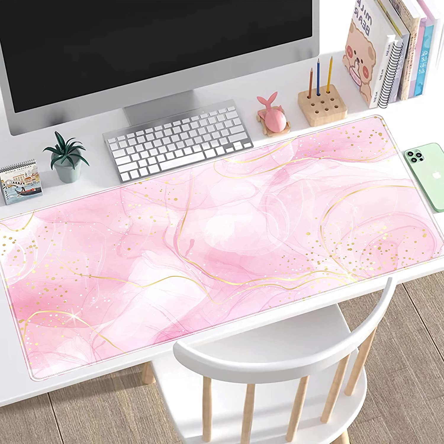 Anime Fashion Girl Large Gaming Mousepad Computer Hd Keyboard Pad Mouse Mat  Desk Mats Natural Rubber Anti-slip Office Mouse Pad Desk Accessories - Temu