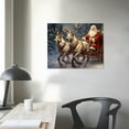 thumbnail image 3 of GOSMITH  Vintage Santa Sleigh Wall Art Christmas Decor Canvas Print for Living Room Bathroom Aesthetic Holiday Home Decor, 3 of 4