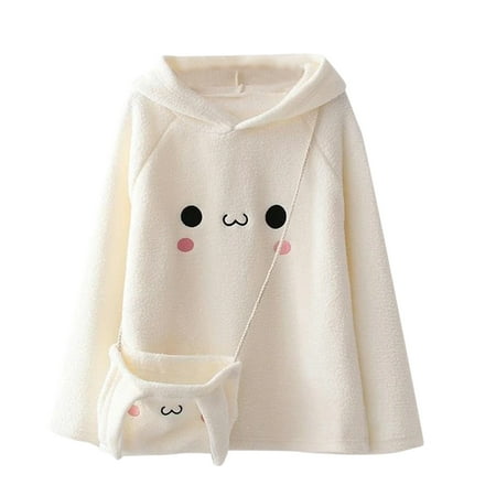 GWAABD Women Tee Shirts Blouse Tops Crossbody Lady Hoodie Embroidery Tunics Women Sweatshirt Bag Women s Blouse