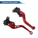 thumbnail image 5 of Palancas de freno y embrague cortas únicas para BMW R NINE T 2014-2016, palanca de freno ajustable en 6 posiciones, aleación de aluminio T6 6061, roja, 1 par, 5 of 7
